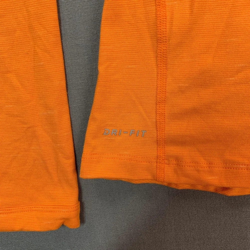 NEW Clemson Tigers Shirt Women S Orange NCAA Football Nike Dri Fit 1/4 Zip STAIN